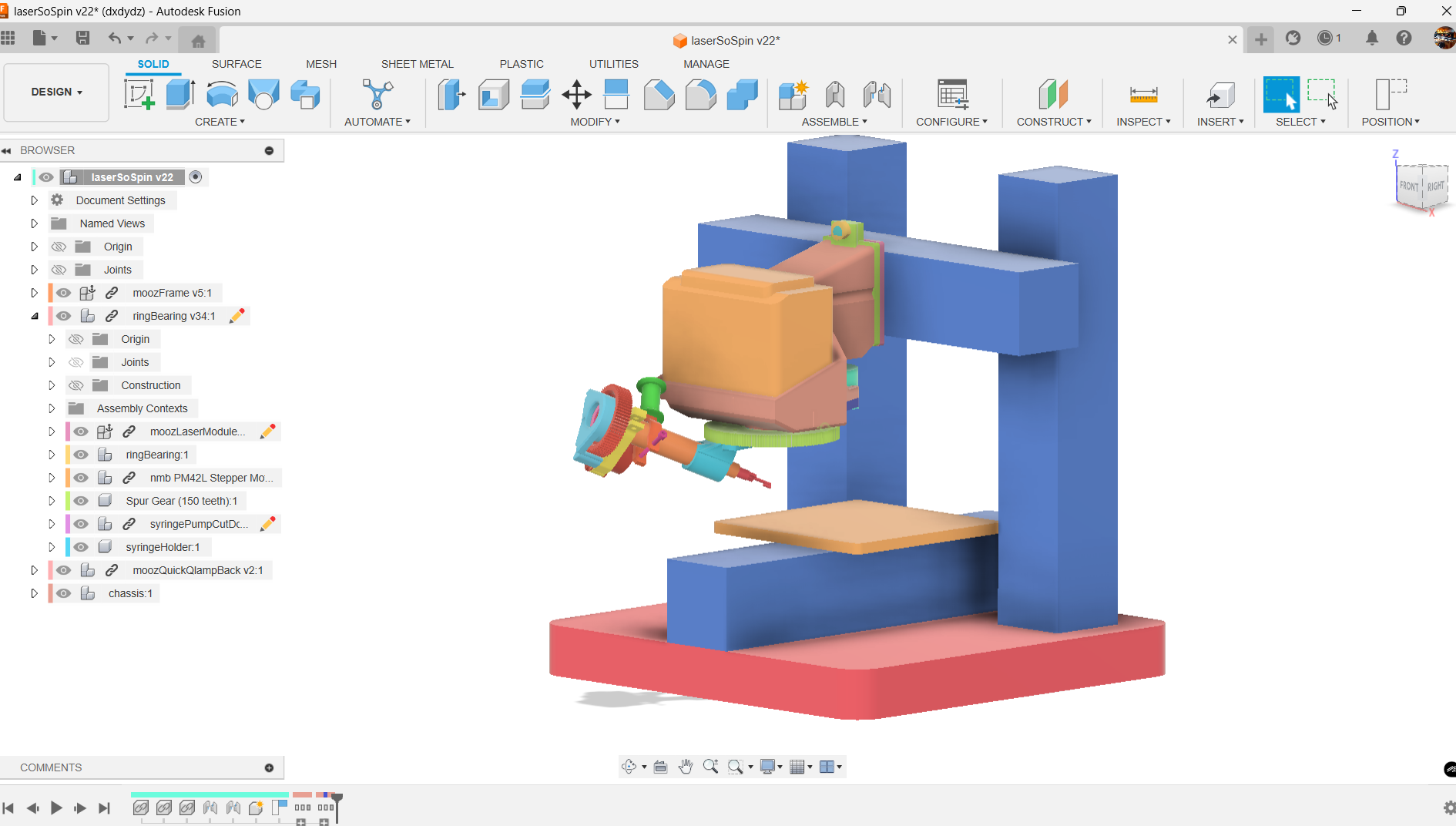 4 DOF fibre printer